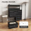 Rustic Chest of Seven Fabric Drawers - Black 8