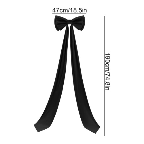 Black Velvet Christmas Tree Topper Bow 6 Ft 2