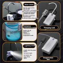 -Sensing Outdoor Fishing Water Pump-A Portable, Automatic Water Pump Combining Aeration and LED Lighting Functions