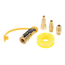 5Pcs 1/4inch RV Quick Connect Propane Adapter Shutoff Valve Full Flowing Plug 3/8inch Male Flare Fitting for RV Part