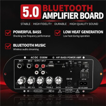 D350W 5.0 Digital Förstärkarbord HiFi Amp Dual Mic Karaoke USB TF-Kort FM för Bil Hemhögtalare DIY EU-Kontakt