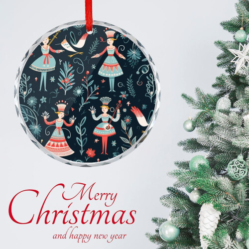Nutcracker Ballet Glass Ornament Christmas Tree Decoration 2