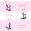 Adjustable Kids Toddler Scooter, with Removable Seat, Back Handle, Pink 7