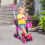 Adjustable Kids Toddler Scooter, with Removable Seat, Back Handle, Pink 2