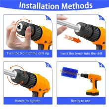 2 Pcs Roto Brush for Livestock, Drill Brush Attachment for Stimulating Livestock Hair, Scratching Shedding Tool