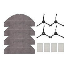 Vakuumteile-Kit für Tapo RV30 Max  und RV20 Max  mit 4 Filtern, 4 Wischmop-Tüchern und 4 Nylon-Seitenbürsten