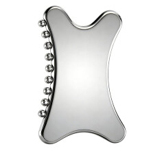 1Pcs Stainless Steel Gua Sha Facial Tool Metal Face Sculpting Massage Plate Skin Care Beauty Scraping Gift for Women A
