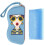 Silicone Glasses Storage Bag Blue with Cleaning Cloth 1