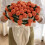 Crochet Rose Bouquet Blanket 43 inch White 2