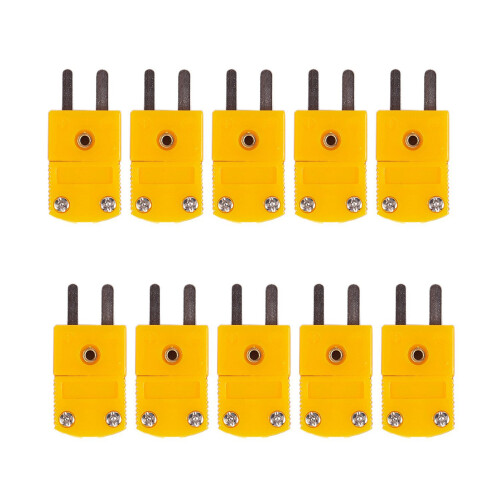 10Pcs RTD Circuits K Type Temperature Sensor Thermocouple Plugs Yellow