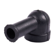 80 Pcs 15mm x 8mm Black Smoking Pipe Shaped PVC Battery Terminal Insulating Covers Boots