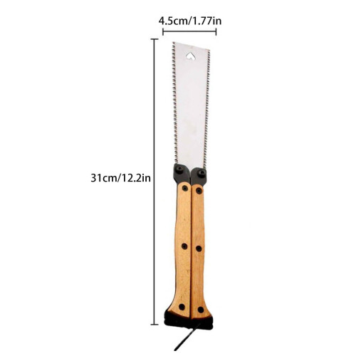 Folding Hand Saw Double-Edged 1.7 x 12.2 Inch 1