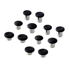 2X 6-In-1 Daumen Griff fuer Ersatz Teile fuer One Elite Kontroller - Schwarz