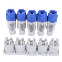 40Er Set PowerCON Typ A NAC3FCA + NAC3MPA-1 Chassis Plug Panel Adapter