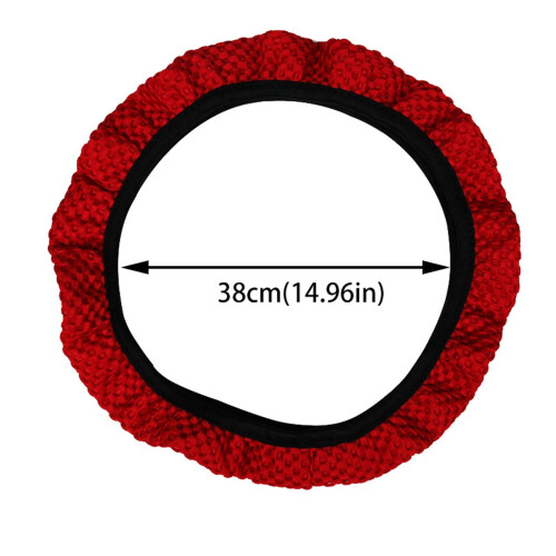 Steering Wheel Cover Elastic Stretch Anti-slip Microfiber 2