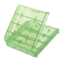 Pack of 8 PCS AA / AAA Battery Storage Hard Case Box-Green