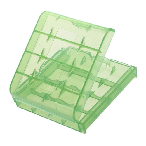 Pack of 8 PCS AA / AAA Battery Storage Hard Case Box-Green