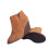 Women's Yellow Suede Wedge Booties Side Zipper Round Toe 4
