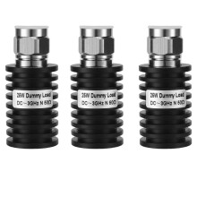 3X RF Coax 25W N Male Connector Small 50 Ohm -3GHz , Dummy Load Plug