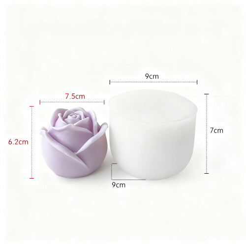 Rose Candle Silicone Mold DIY Gypsum Mold 1