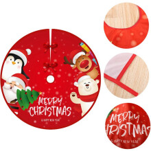 2X Christmas Tree Skirt Carpet Floor Mat Outdoor Blanket Xmas Floor Mat Cover Home Party New Year Decoration, D