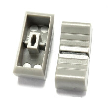 100 Stücke 24mmx11mmx10mm Konsolen Mixer Schiebe Regler Fader Knobs Ersatz für Potentiometer Grauer Knopf Schwarz Mark