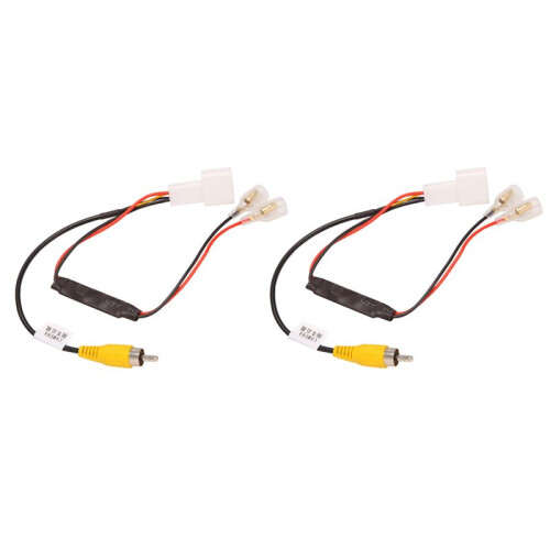 2X 4 Pin Car Reverse Camera Retention Wiring Harness Cable Plug Adapter Connector Fit for