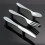 9 Pcs Silver Kitchen Cabinet Drawer Pull Handles Knobs (Knife Fork Spoon) 1