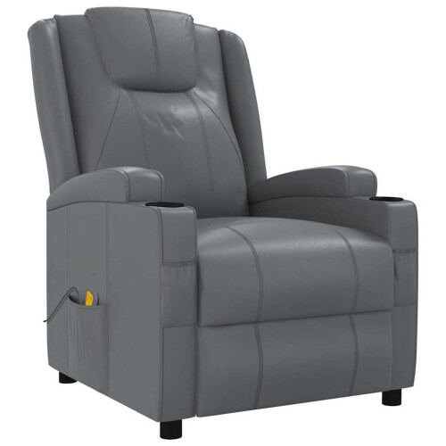 VidaXL vidaXL Massagesessel Anthrazit Kunstleder 1