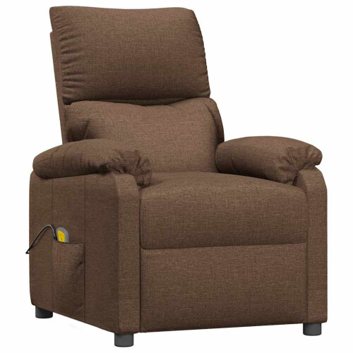 VidaXL vidaXL Massagesessel Braun Stoff 1