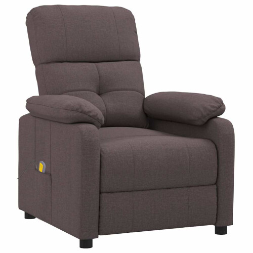 VidaXL vidaXL Massagesessel Dunkelbraun Stoff 1