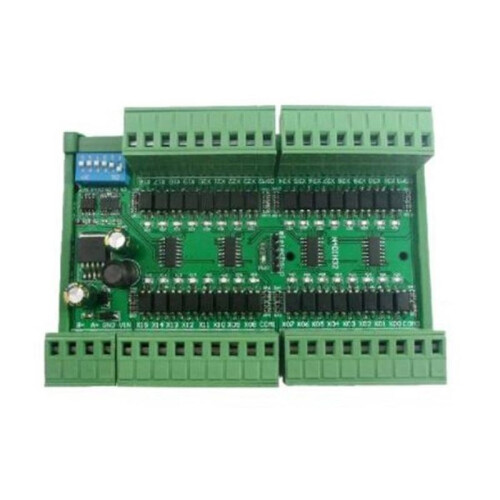 2X 32Ch PNP Isolated Digital Input RS485 Modbus Rtu Controller 12V 24V PLC  Quantity Acquisition Board(with Case)