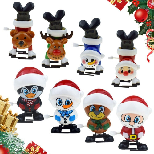 Christmas Wind Up Toys Set 8 Pieces