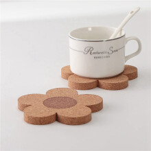 36PCS Cute Coasters for Drinks,Absorbent&Reusable Coaster Set 4Inch Cork Flower Shape Coasters for Coffee,Tea Cup Mat