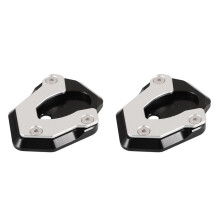 2X Support de Protection pour Pied D'Extérieur de Béquille de Moto pour Z400 Z650 Z900 250/300 650 Er-6N Er-6F (Noir)