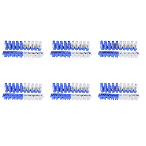 60Er Set PowerCON Typ A NAC3FCA + NAC3MPA-1 Chassis Plug Panel Adapter 1