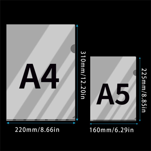 Clear Plastic L-Type Document Sleeves A4 1pc 2