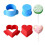 Circle and Heart Cake  Cutter and Pusher, 3D Printed Cake  Molds Shapes Press Set, Baking Tools for Home Baking 3