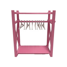 Doll Clothes Wardrobe with 10 Hangers for 15/17cm Dolls