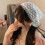 Women's Polyester Lace Triangular Headband White 5