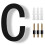 8 Inch Modern Floating House Numbers Black Shadow Design 8