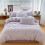 Bedding Set Minimalist Striped 4-Piece Purple 1