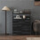Rustic Chest of Seven Fabric Drawers - Black 4