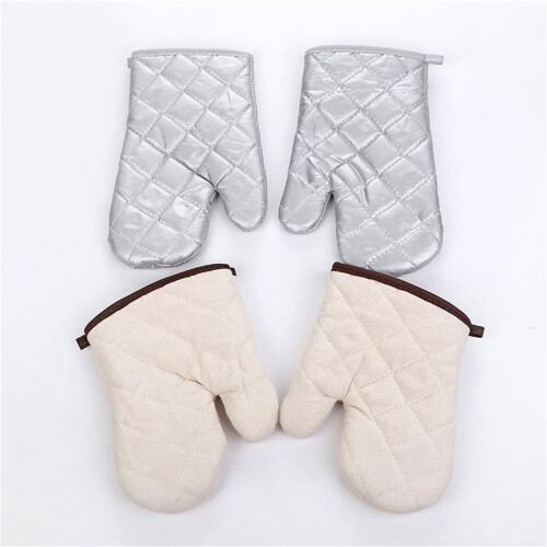 Heat Resistant Oven Gloves Extra Long 2 Pack 2