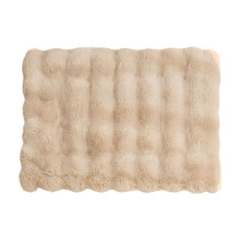 Beige Portable Pet Mat with Fleece Blanket