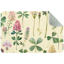 Watercolor Wild Flowers Meadow Rug Pastel Yellow 2x3 ft