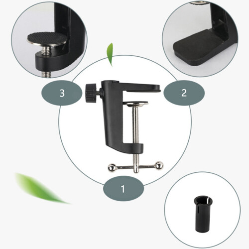 2X Pince de Montage Table en MéTal Robuste pour Support de Support de Bras de Ciseaux de FlèChe de Suspension de Microphone 2