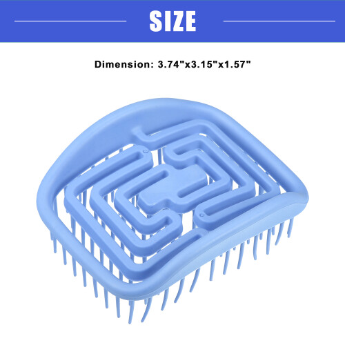 Shower Hair Tangle Detangler Blue 2 Pcs 2