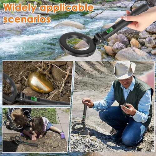 Foldable Handheld Metal Detector with LCD Display 3 Modes 2