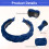 Solid Navy Blue Wide Headband Non-slip 1.18 Inch 4